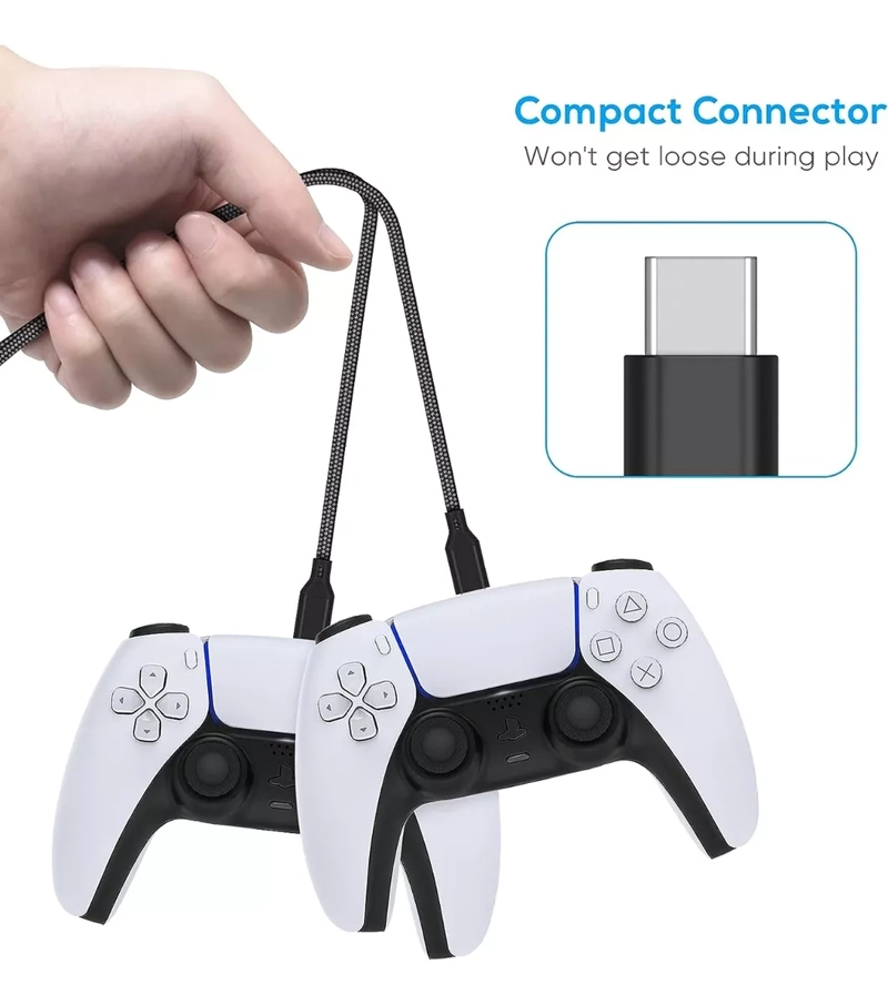 CABLE DE CARGA PARA MANDO XBOX SERIES/ PS5 REFORZADO 3 METRO - 3