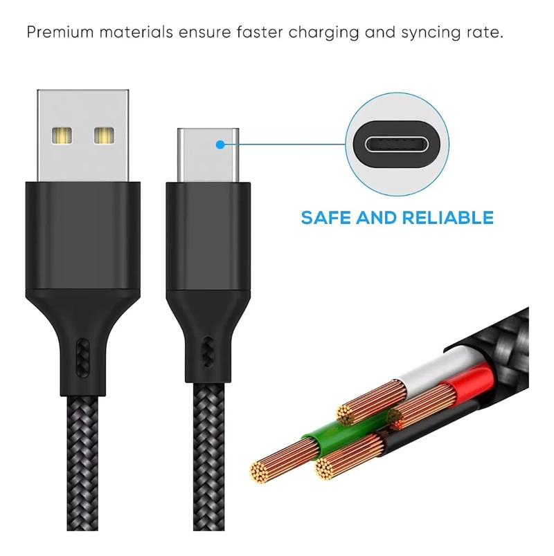CABLE DE CARGA PARA MANDO XBOX SERIES/ PS5 REFORZADO 3 METRO - 4