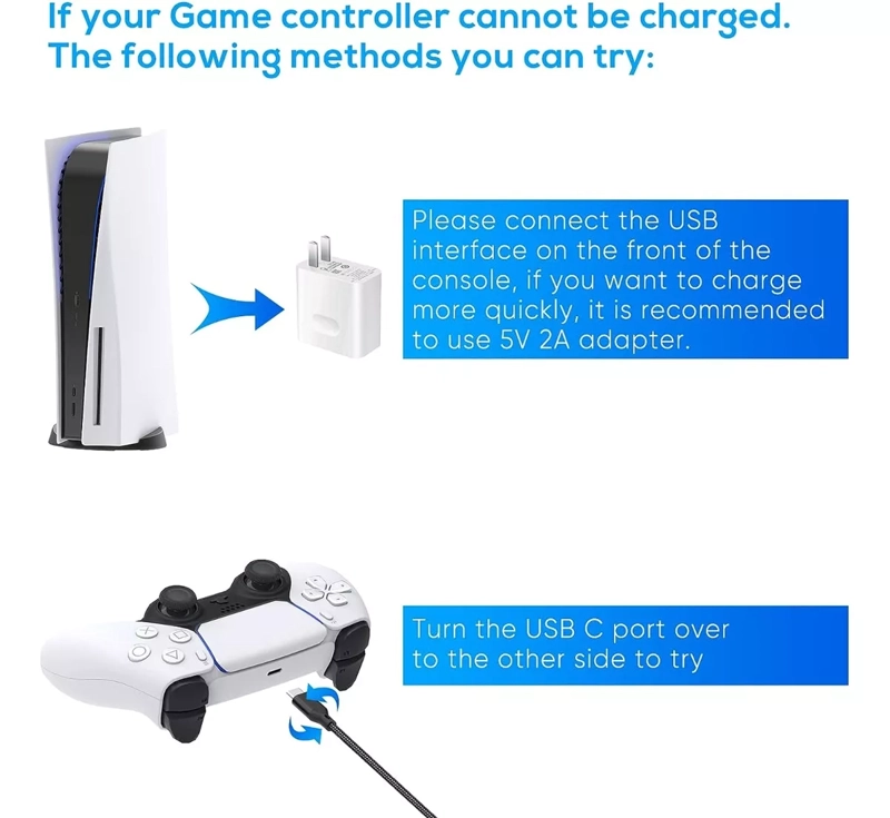 CABLE DE CARGA PARA MANDO XBOX SERIES/ PS5 REFORZADO 3 METRO - 5