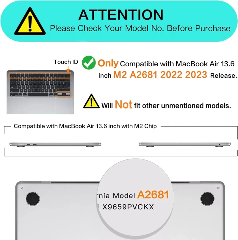 CARCASA 360 REFORZADA PARA MACBOOK AIR 13,6 M2 A2681 (2022) - 2