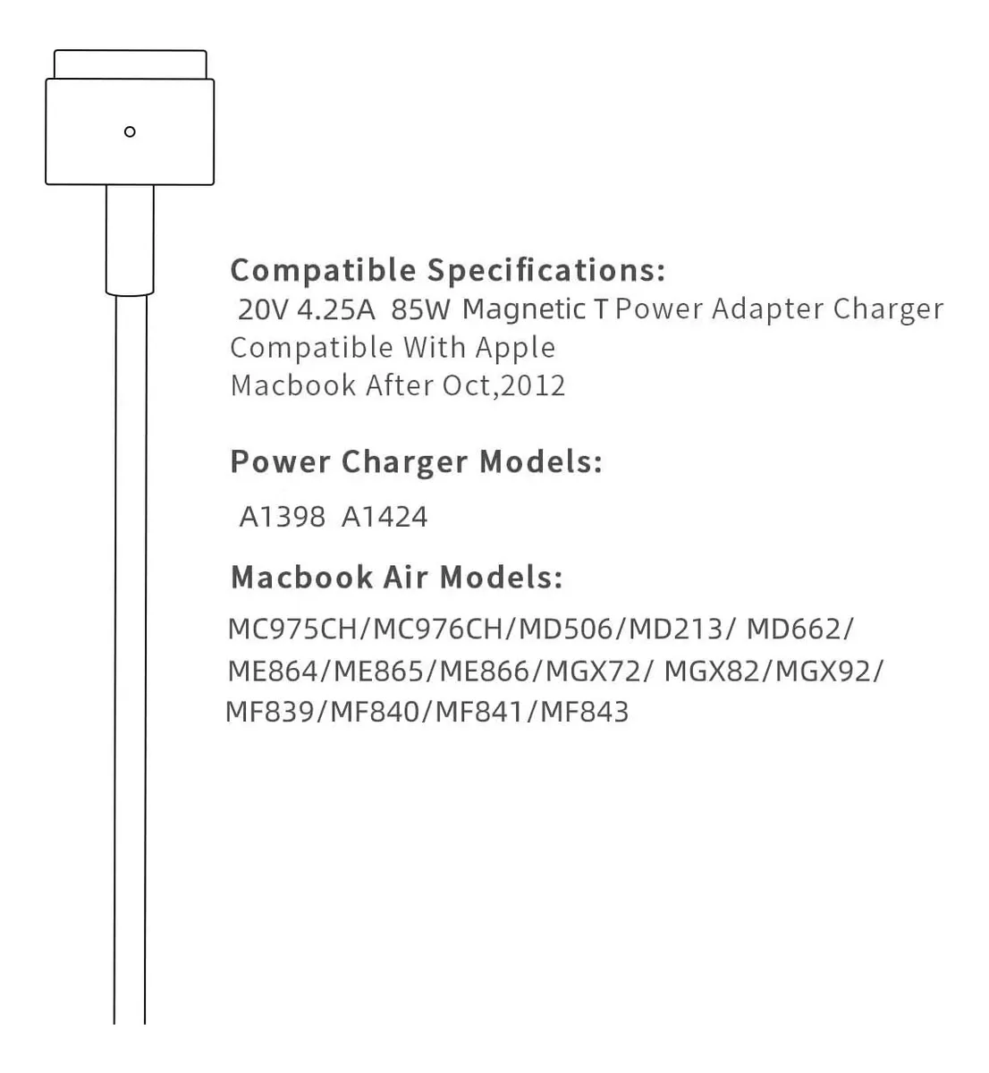 CABLE ADAPTADOR USB C A MAGSAFE 2 PARA MACBOOK (1.8M) NUEVO - 4