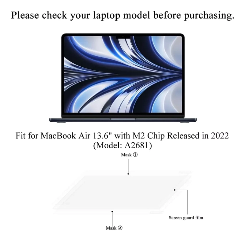 LÁMINA VIDRIO TEMPLADO PARA NEW MACBOOK AIR M2 13,6 A2681 - 3