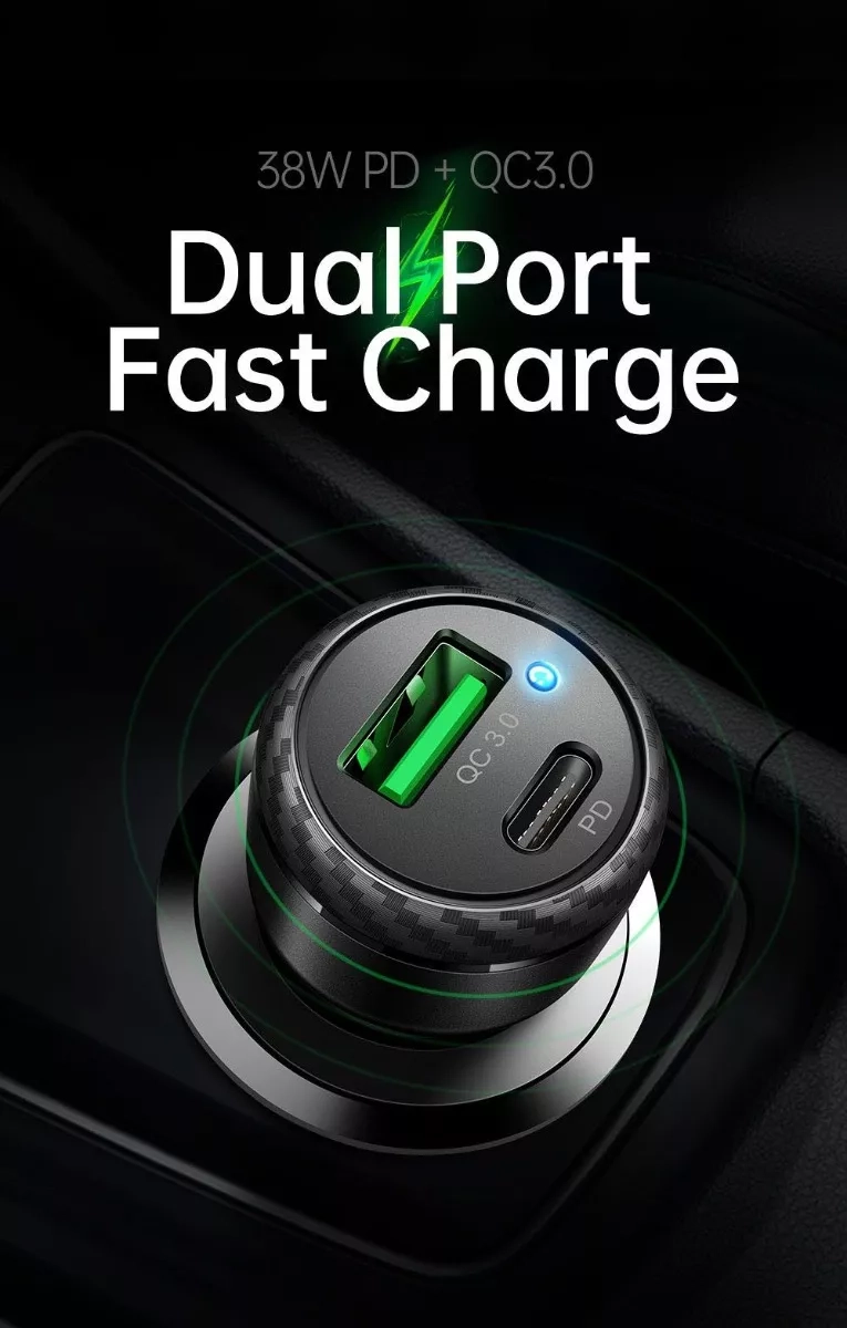 CARGADOR AUTO TURBO 38W + CABLE PARA SAMSUNG S20 S21 S22 S23 - 4