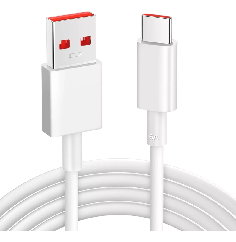 CABLE CARGADOR TURBO 6A USB A USB TIPO C PARA CELULAR XIAOMI - 1