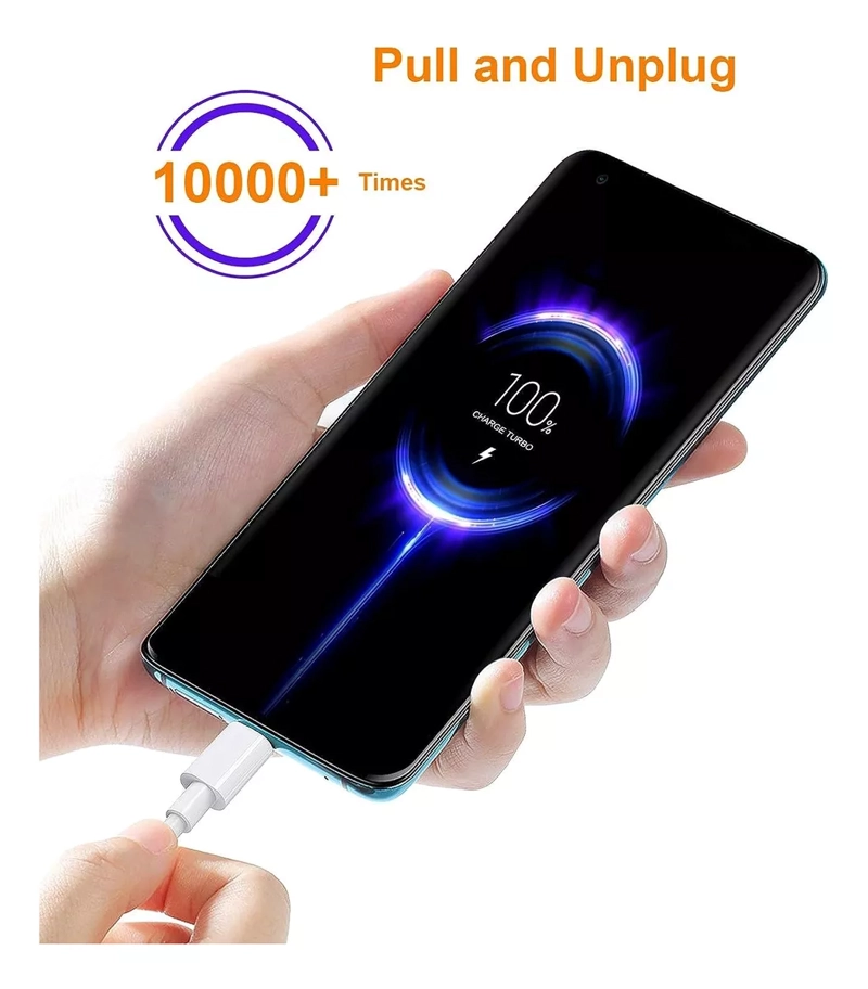 CABLE CARGADOR TURBO 6A USB A USB TIPO C PARA CELULAR XIAOMI - 5