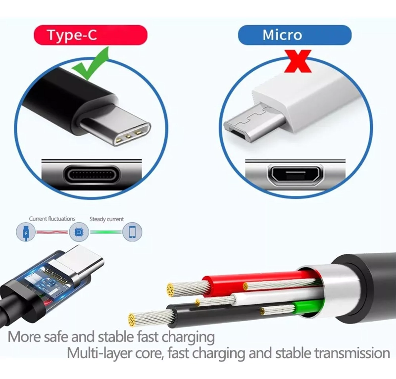 CABLE CARGADOR CARGA USB C PARA PARLANTE SONY SRS-XB13 - 2