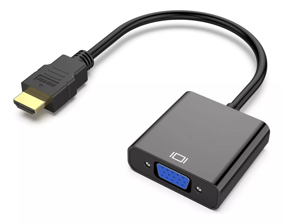 ADAPTADOR CABLE CONVERSOR HDMI A VGA 1080 FULL HD RESISTENTE - 1