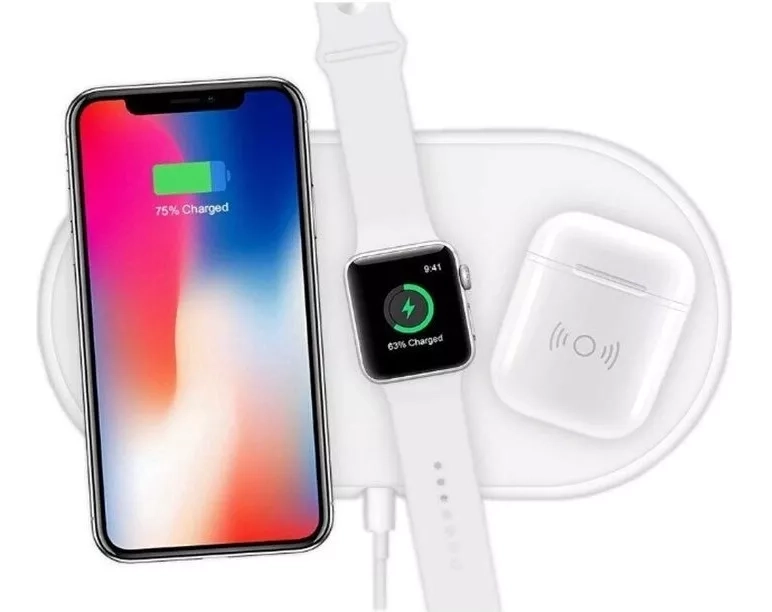 BASE 3EN1 AIRPOWER PARA IPHONE/ WATCH/ AIRPODS CARGA RAPIDA - 2