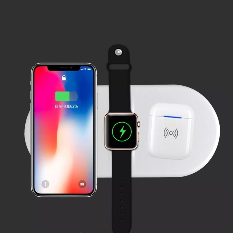 BASE 3EN1 AIRPOWER PARA IPHONE/ WATCH/ AIRPODS CARGA RAPIDA - 4