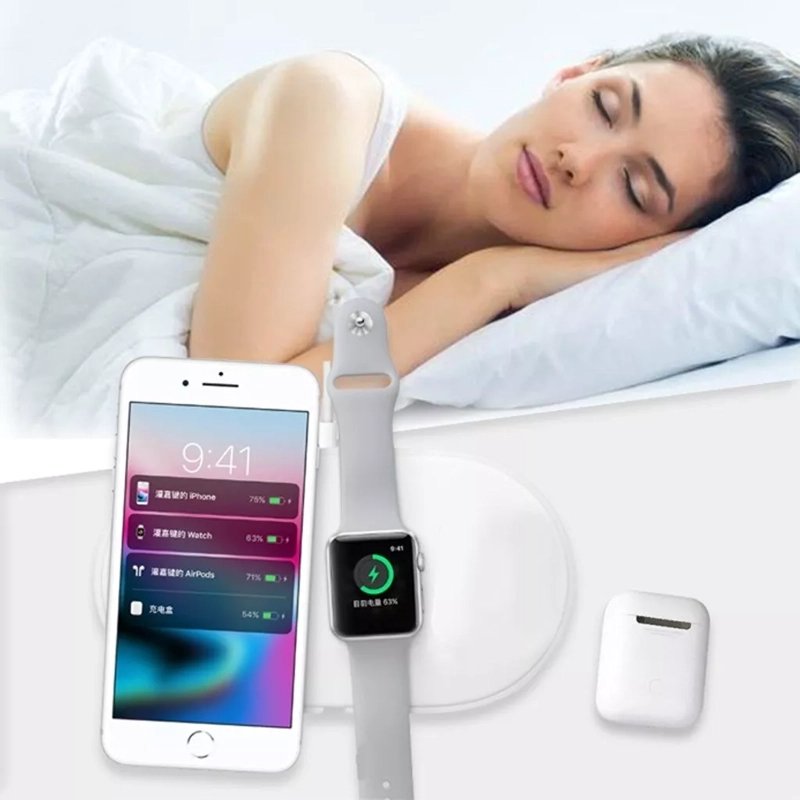 BASE 3EN1 AIRPOWER PARA IPHONE/ WATCH/ AIRPODS CARGA RAPIDA - 5