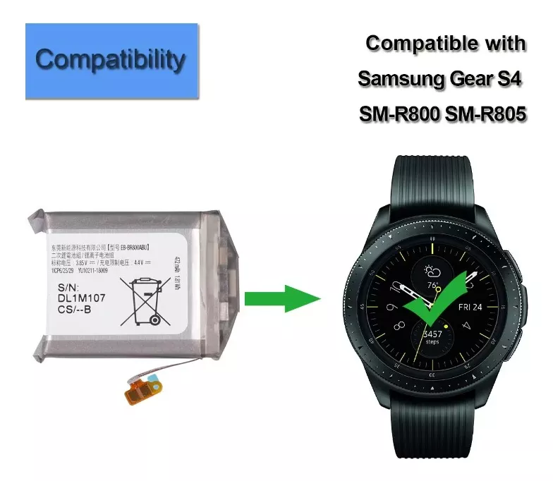 BATERIA (EB-BR800ABU) PARA SAMSUNG WATCH S4 46MM SM-R800 - 4
