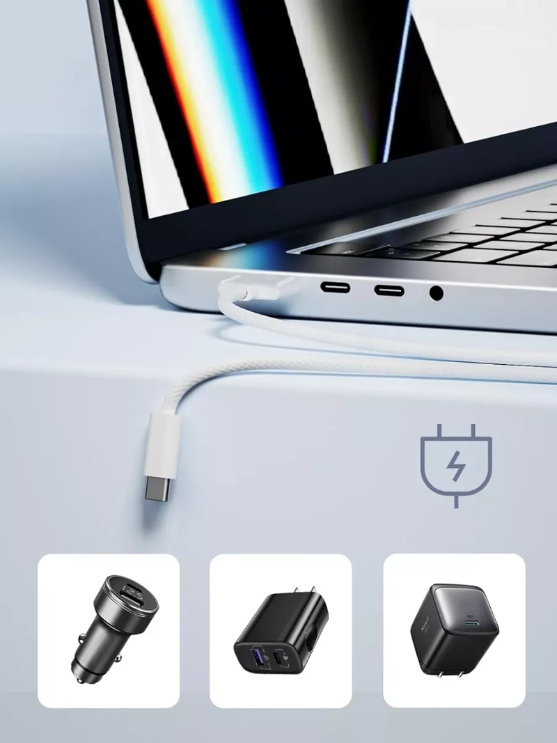 CABLE CARGADOR 2MTS USB C - MAGSAFE 3 PARA MAC PRO 16 A2485 - 4