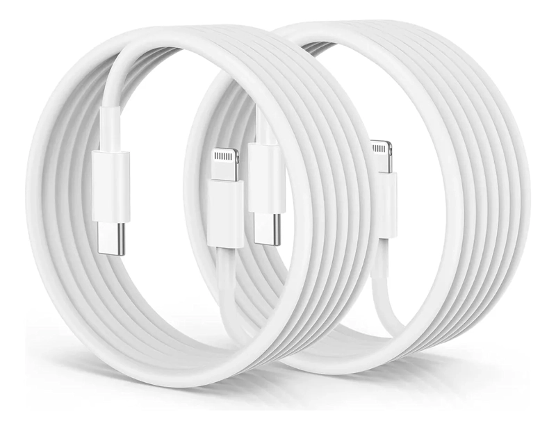 2 CABLE USB-C LIGHTNING 2MT (20W) IPHONE 14 13 12 11 PRO MAX - 1