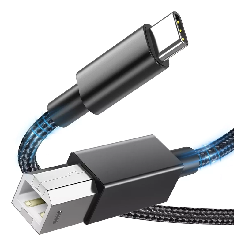 CABLE USB TIPO C USB B 2.0 IMPRESORA PARA MAC AIR PRO M1 M2 - 1