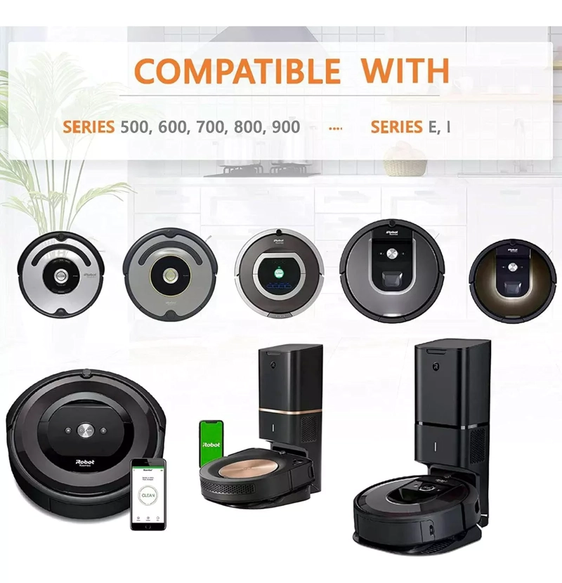 REPUESTO GOMA RUEDA IROBOT SERIE 500 A 900 E5 E6 I7 S9 NEGRO - 2