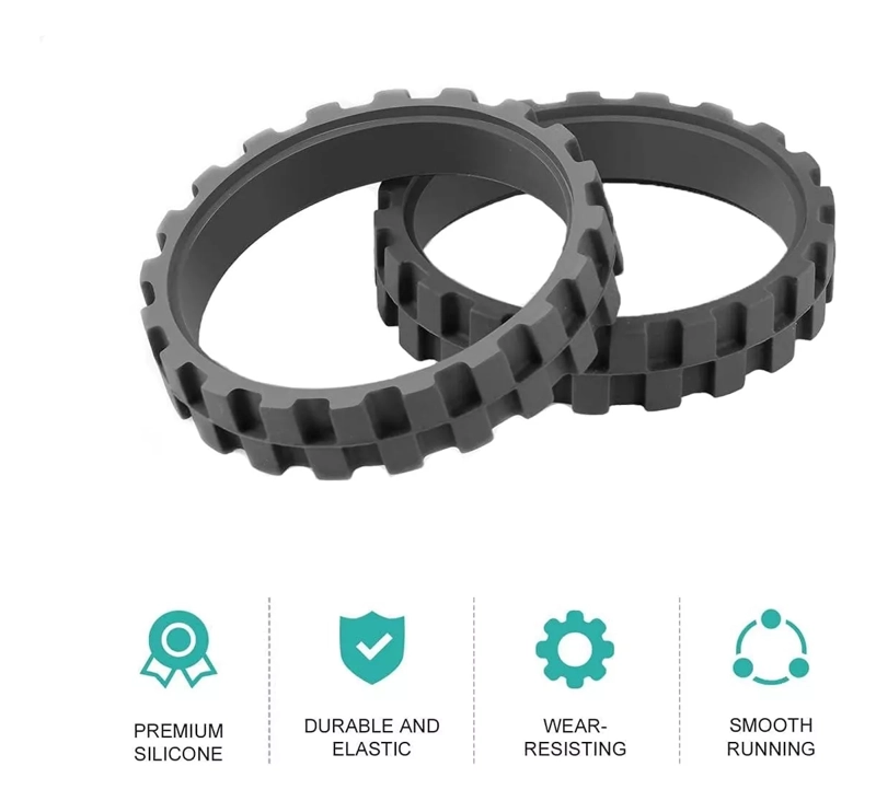 REPUESTO GOMA RUEDA IROBOT SERIE 500 A 900 E5 E6 I7 S9 NEGRO - 3