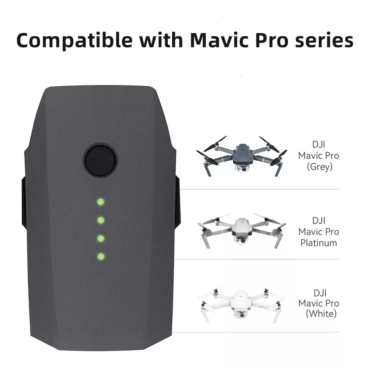 BATERÍA REEMPLAZO RECARGABLE PARA DRONE DJI MAVIC PRO NUEVA - 2