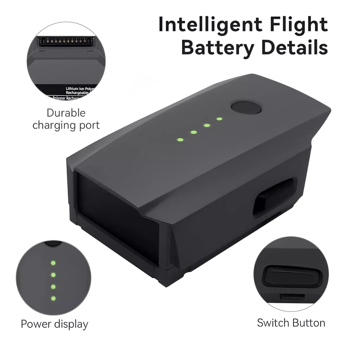 BATERÍA REEMPLAZO RECARGABLE PARA DRONE DJI MAVIC PRO NUEVA - 4