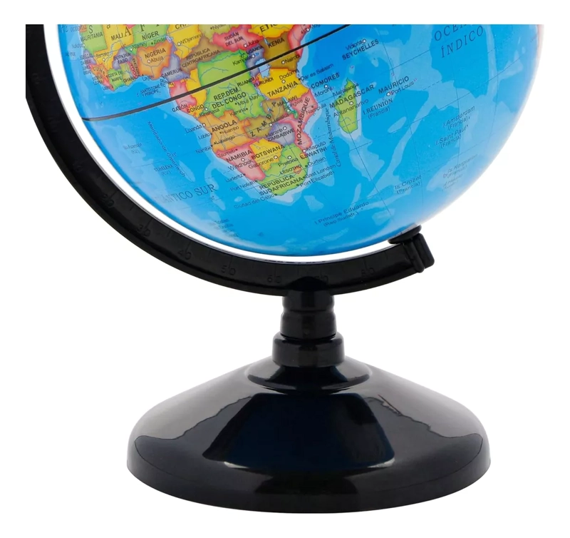 GLOBO TERRAQUEO 21,5 CM 360 GRADOS MAPA MUNDI + BASE FIRME - 5