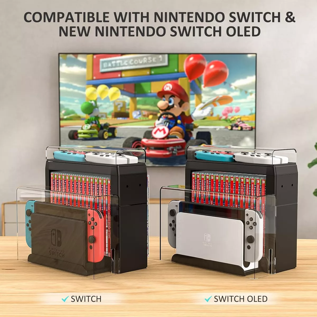SOPORTE STAND MULTIFUNCIONAL ORGANIZADOR JUEGOS N. SWITCH - 2