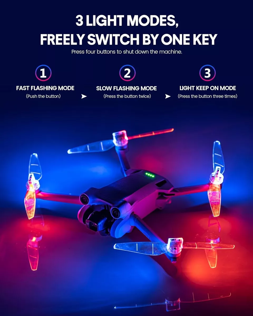 HELICES LED BAJO RUIDO PARA DJI MAVIC MINI 3 PRO/ MINI 4 PRO - 3