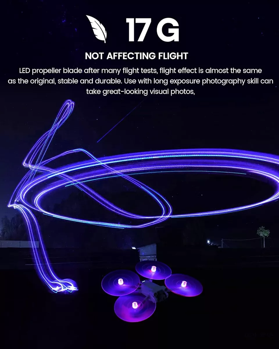 HELICES LED BAJO RUIDO PARA DJI MAVIC MINI 3 PRO/ MINI 4 PRO - 5