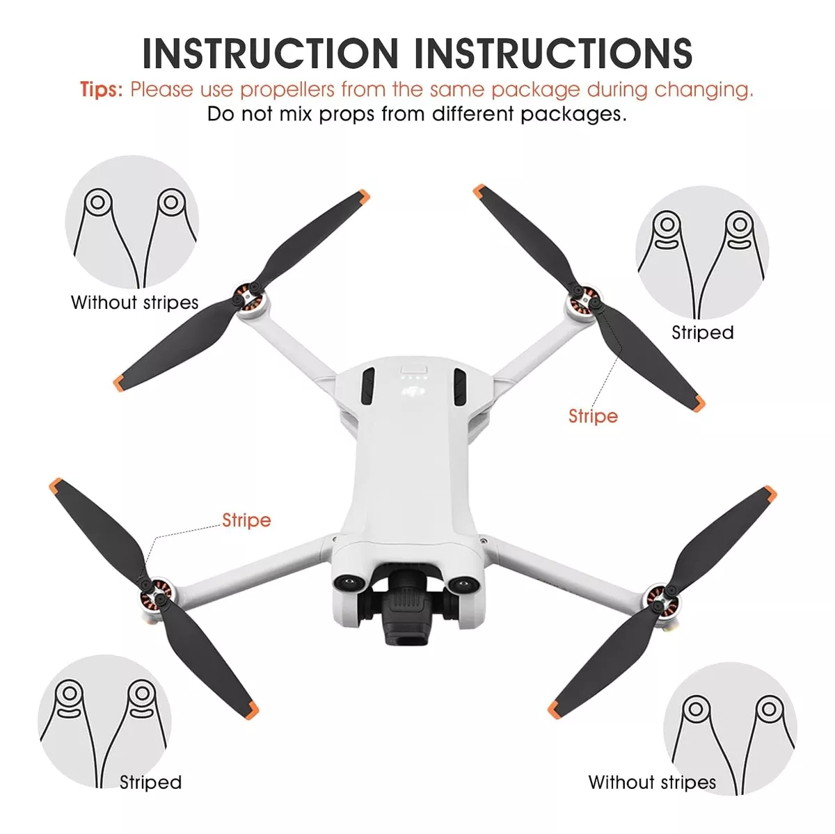 KIT 8 HÉLICES PARA DRONE DJI MAVIC MINI 3 PRO Y MINI 4 PRO - 2