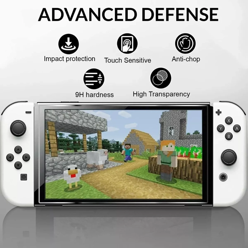 VIDRIO TEMPLADO PACK 2 OLED NINTENDO SWITCH MICA LAMINA - 3