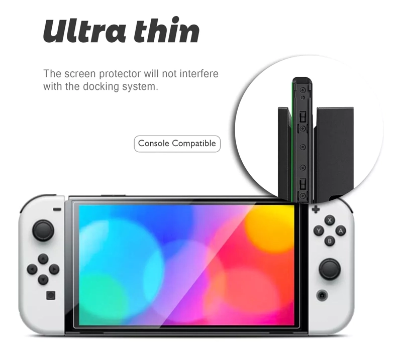 VIDRIO TEMPLADO PACK 2 OLED NINTENDO SWITCH MICA LAMINA - 5
