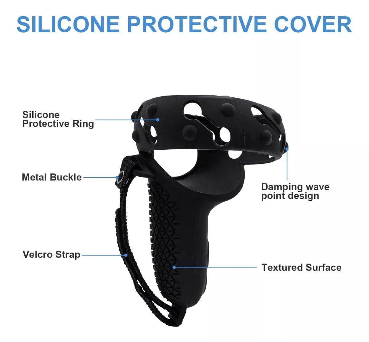FUNDA GRIPS PARA MANDOS OCULUS QUEST 2 + CORREA AJUSTABLES - 3