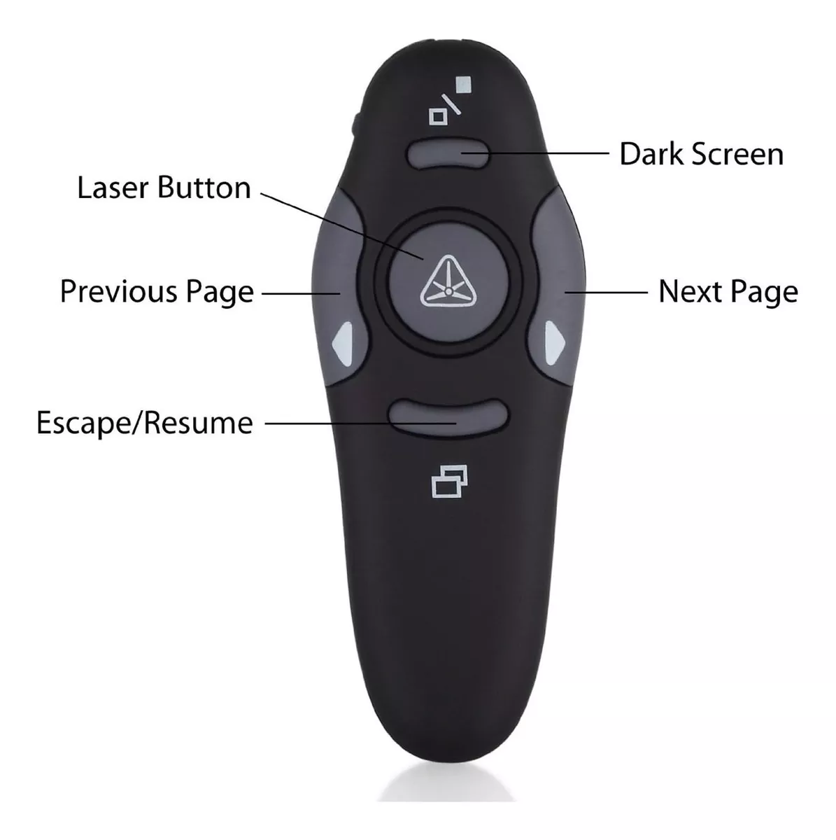PUNTERO LASER PRESENTADOR POWER POINT ERGONOMICO USB/ PC/MAC - 4