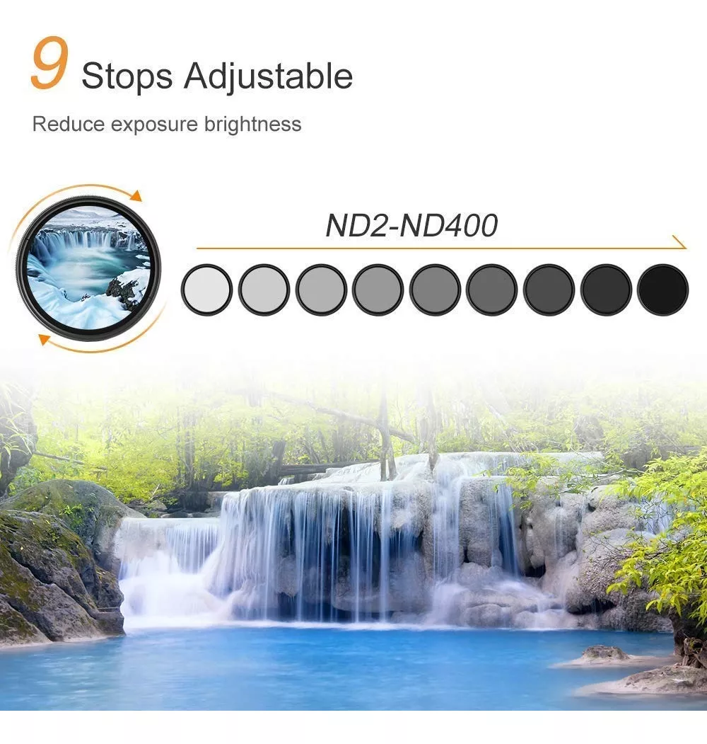 FILTRO DE CAMARA PARA LENTE 40.5MM ND VARIABLE ND2 A ND400 - 2