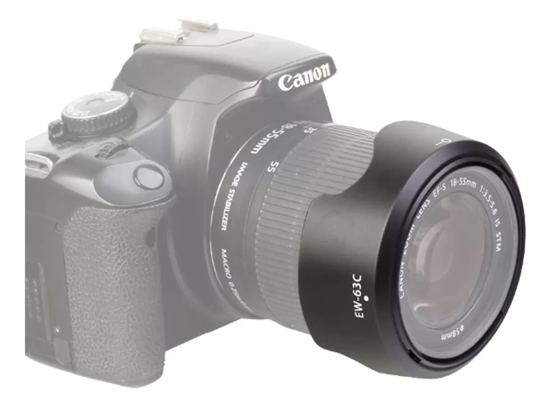PARASOL EW63C PARA LENTE CANON EFS 18-55MM STM RESISTENTE - 4