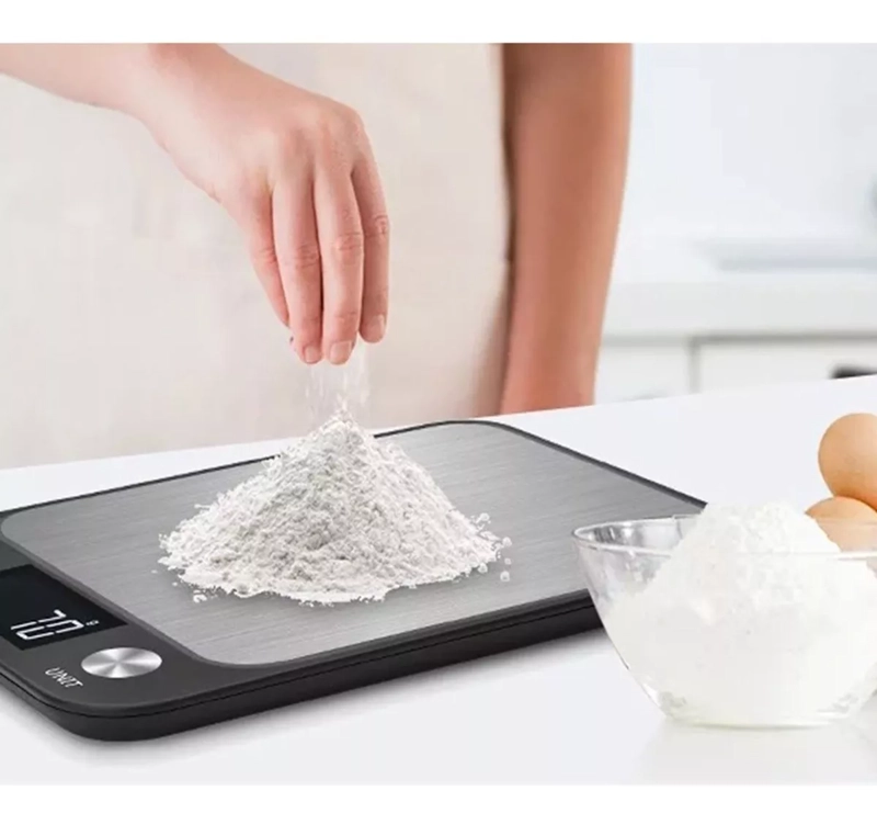 BALANZA COCINA DIGITAL 10KG ALTA PRECISION Y ACERO INOXIDABL NEGRO - 5