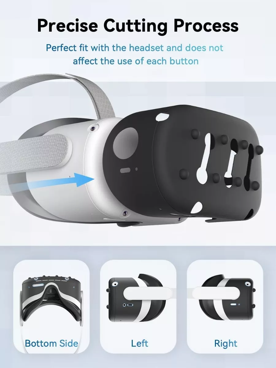 PROTECTOR FRONTAL COVER SILICONA PARA META (OCULUS) QUEST 2 - 3