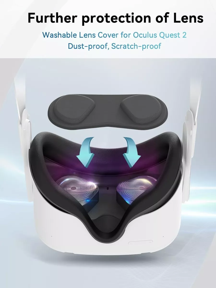 PROTECTOR FRONTAL COVER SILICONA PARA META (OCULUS) QUEST 2 - 5