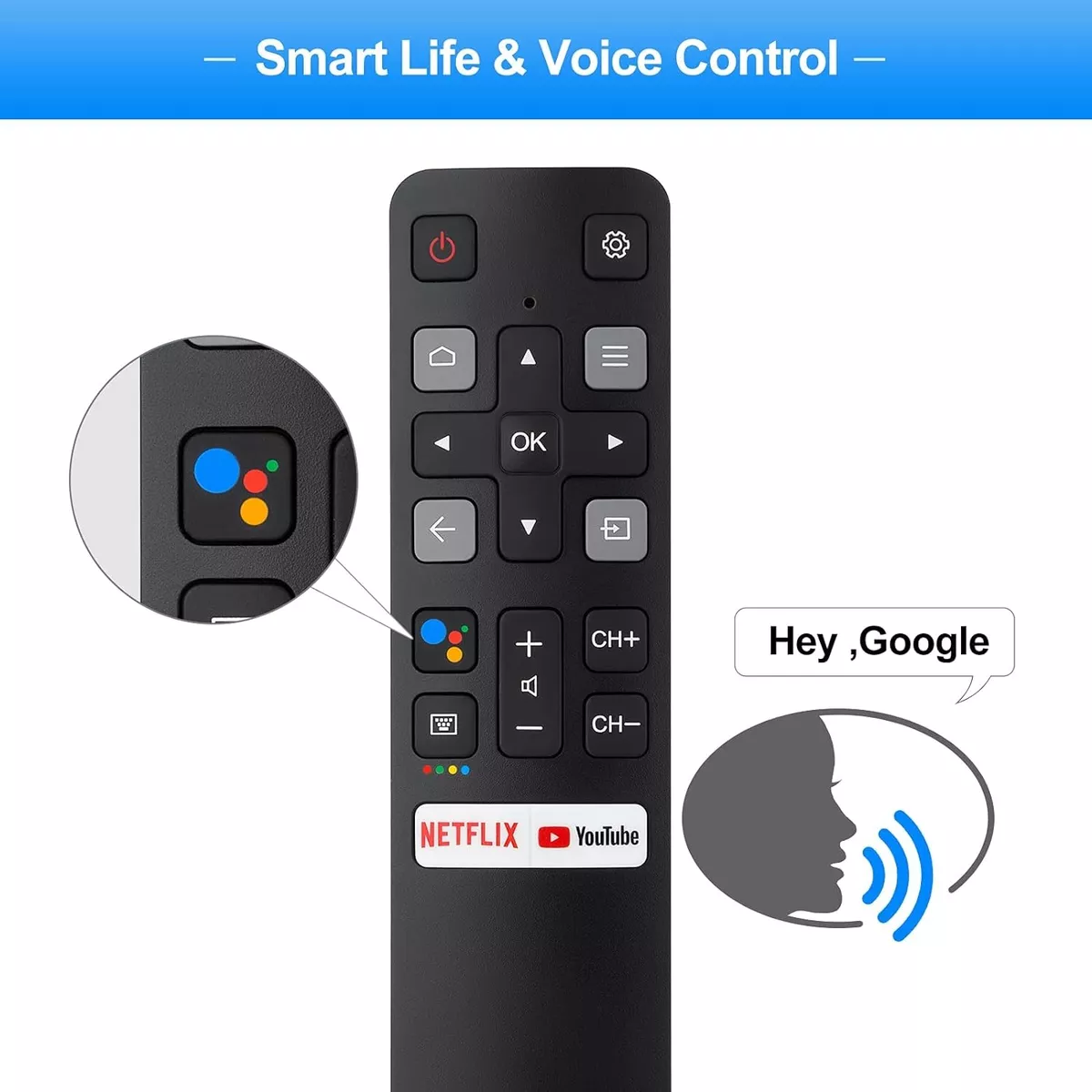 CONTROL REMOTO PARA SMART TV TCL RC802V FIRME NUEVO - 4