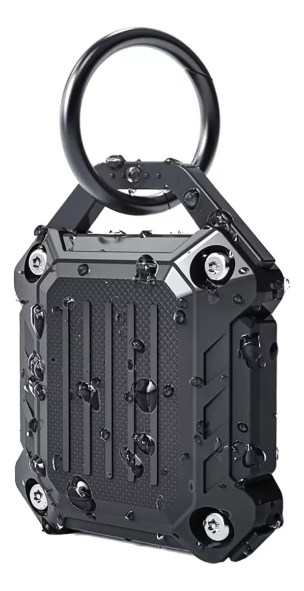 FUNDA PROTECTOR ANTIGOLPE 360 IMPERMEABL LLAVERO AIRTAG NEGRO - 1