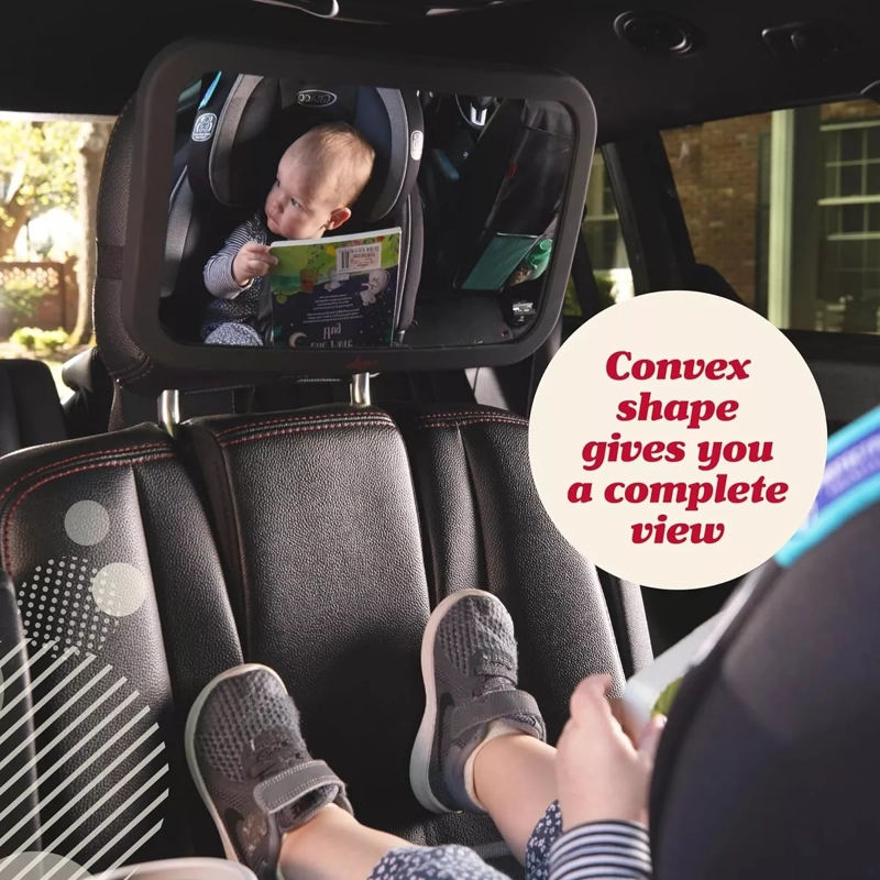 ESPEJO RETROVISOR NEGRO SEGURIDAD NIÑOS INFANTIL AJUSTABLE FIRME - 2