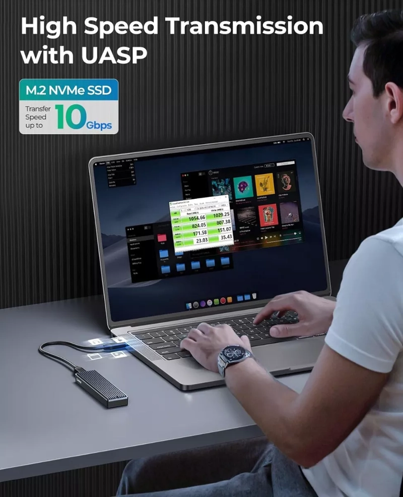 COFRE SSD M.2 PCIE NVME 10GBPS ALUMINIO USB-3 | USB-C ORICO - 3