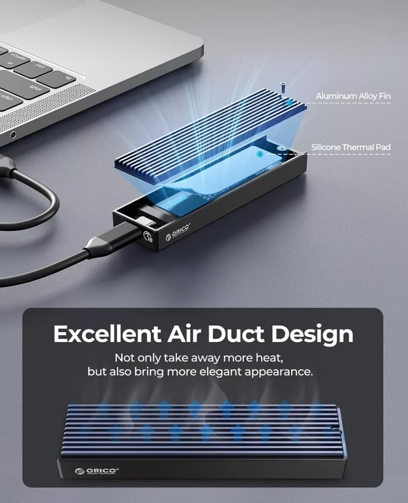 COFRE SSD M.2 PCIE NVME 10GBPS ALUMINIO USB-3 | USB-C ORICO - 4