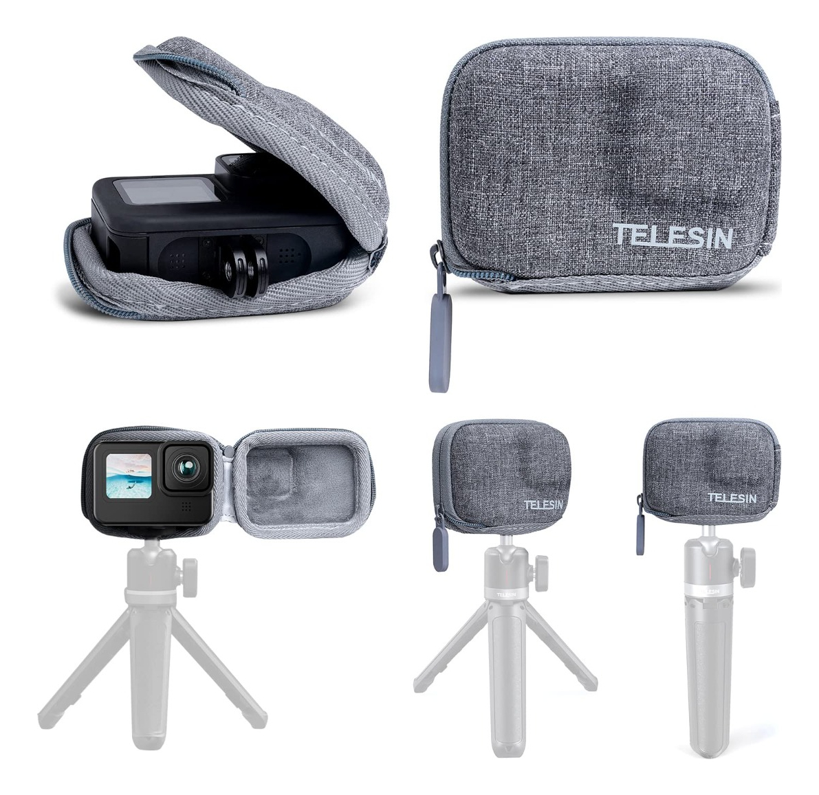 ESTUCHE ANTIGOLPE PORTABLE TELESIN PARA GOPRO HERO 12 11 10 - 1
