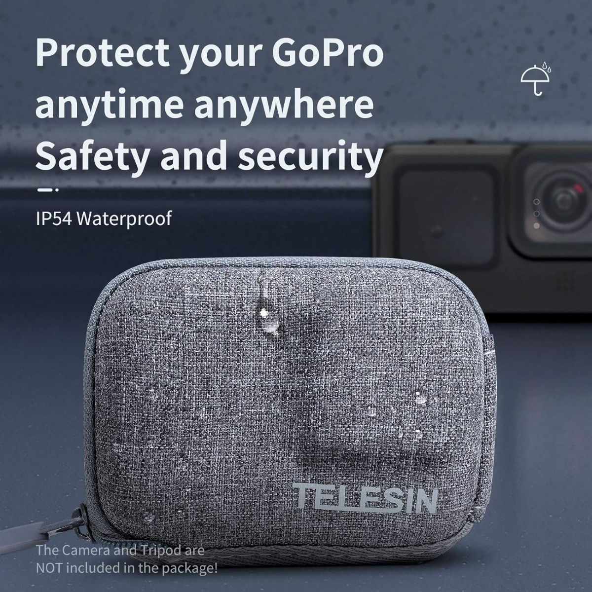 ESTUCHE ANTIGOLPE PORTABLE TELESIN PARA GOPRO HERO 12 11 10 - 8