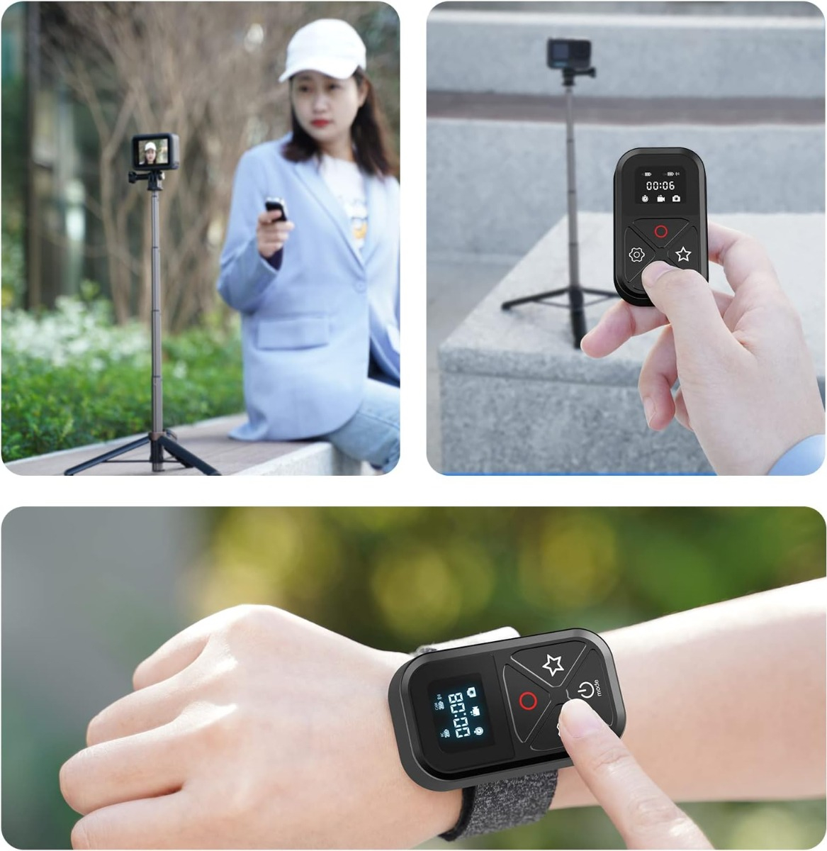 CONTROL REMOTO TELESIN SMART WIFI PARA GOPRO 12 11 10 9 MAX - 6