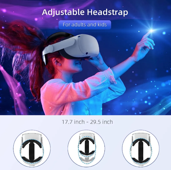 CORREA ELITE CABEZA PARA OCULUS QUEST 2 COMODA AJUSTABLE - 6