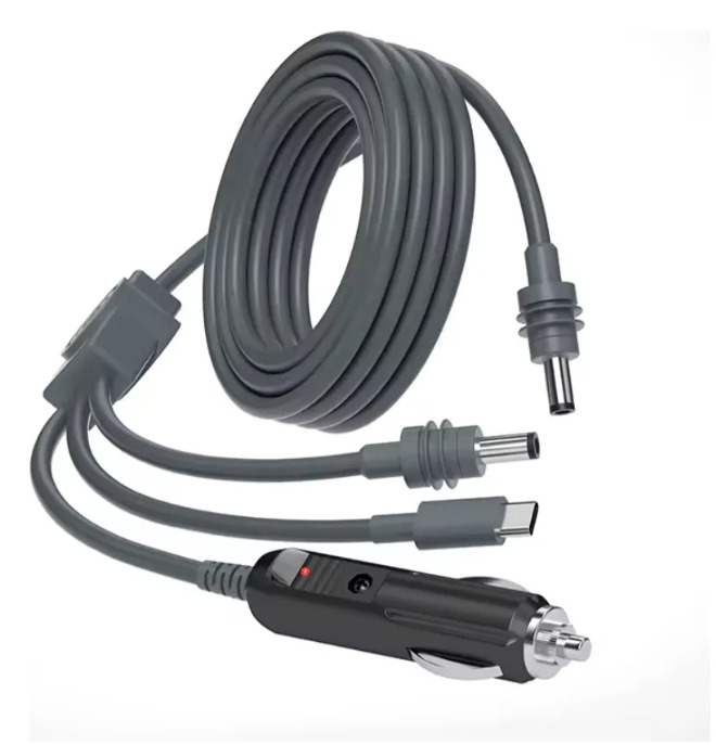 CABLE DE ALIMENTAC 3EN1 DC A TIPO-C PARA STARLINK MINI IP65 GRIS OSCURO AGREGAR A FAVORITOS - 1