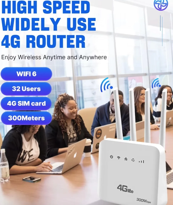 MODEM ROUTER 4G WIFI 6 LIBERADO 300MBPS RJ45 4 ANTENAS BLANCO MODEM ROUTER 4G WIFI 6 LIBERADO 300MBP - 10