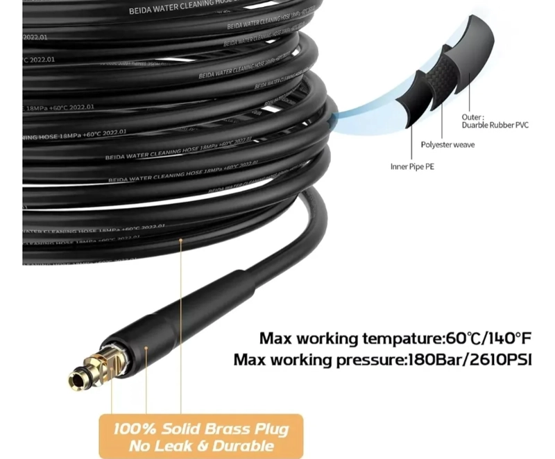 MANGUERA REPUESTO HIDRO PARA KARCHER K2 K3 K4 K5 K6 K7, 10MT - 4