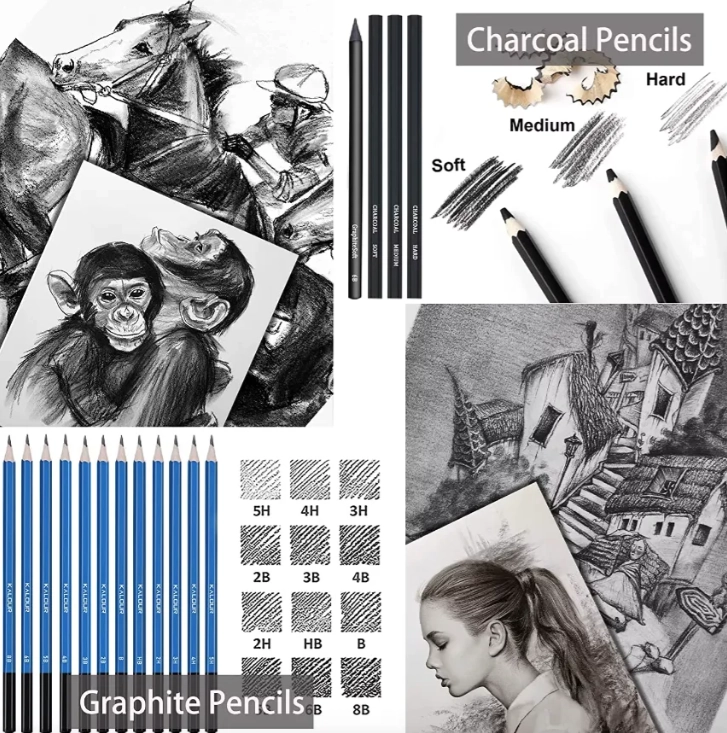 KIT DIBUJO PROFESIONAL 96 PIEZAS CON ESTUCHE 72 LAPICES - 4