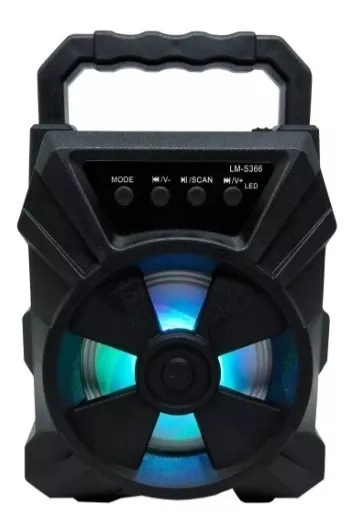 MINI PARLANTE PORTÁTIL BLUETOOTH CON LUCES LED 5W LM-S399 - 1
